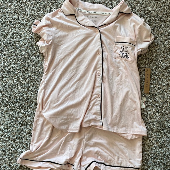 Baby Pink Bride Squad PJ’s **MEDIUM AND LARGE AVAILABLE** - Picture 2 of 2